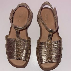 Metallic gold sandals